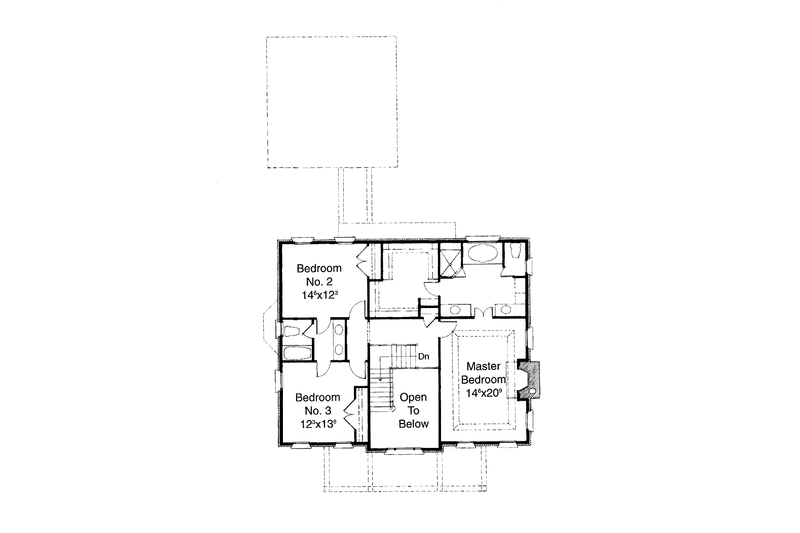 Home Plan - Floor Plan - Upper Floor for Classical House Plan #429-163 - 3 bed, 2.5 bath