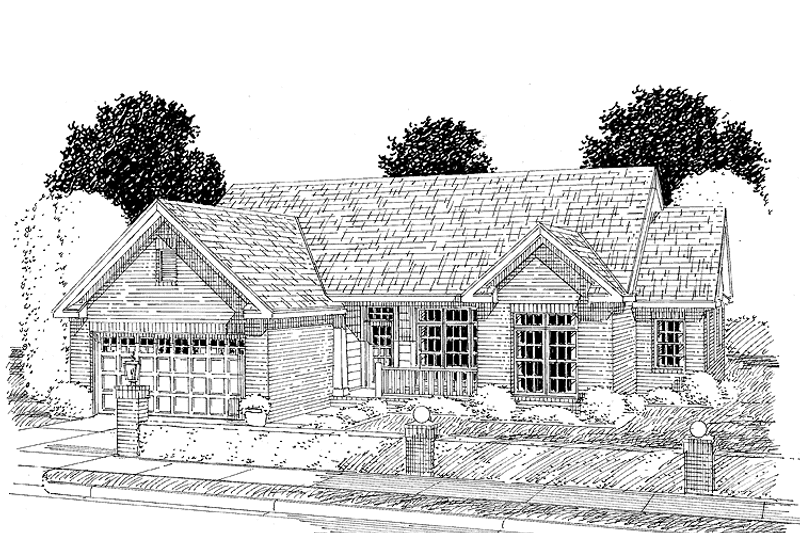 Home Plan - Exterior - Front Elevation 3 for Traditional House Plan #513-2116 - 3 bed, 2 bath