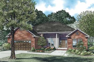 European Exterior - Front Elevation Plan #17-3172