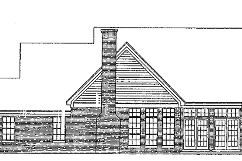 Dream House Plan - Exterior - Rear Elevation for Ranch House Plan #952-71 - 4 bed, 2.5 bath