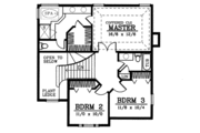 European Style House Plan - 4 Beds 3 Baths 2406 Sq/Ft Plan #92-204 