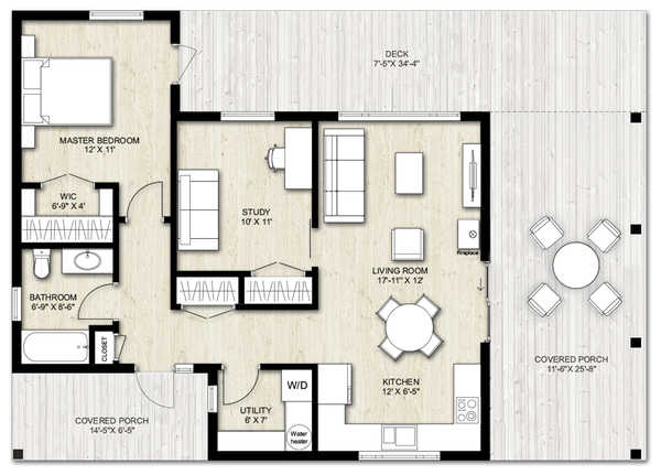 Modern Floor Plan - Main Floor Plan #924-3