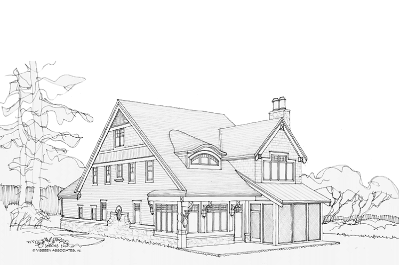 Home Plan - Exterior - Rear Elevation 2 for Country House Plan #928-216 - 3 bed, 3 bath