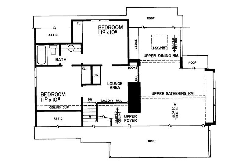 Dream House Plan - Floor Plan - Upper Floor for Country House Plan #72-754 - 3 bed, 2.5 bath