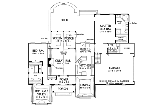 Floor Plan - Main Floor for Traditional House Plan #929-574 - 3 bed, 2 bath