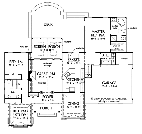 Dream House Plan - Traditional Floor Plan - Main Floor Plan #929-574