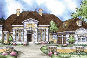 Classical Exterior - Front Elevation Plan #930-303