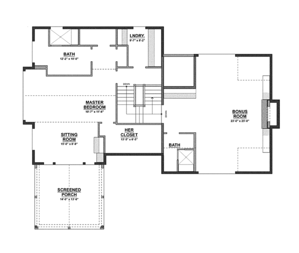 Architectural House Design - Contemporary Floor Plan - Upper Floor Plan #928-274