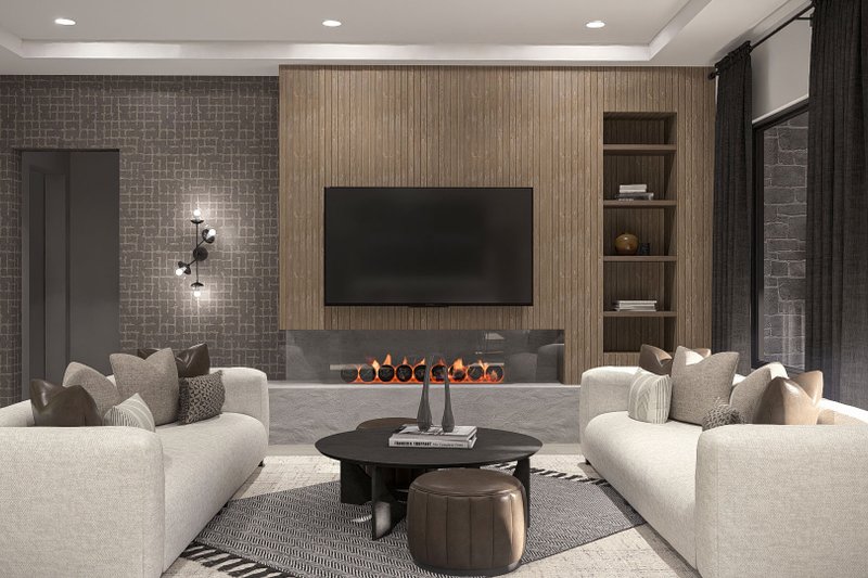 Architectural House Design - Interior - Family Room for Modern House Plan #455-823 - 3 bed, 2.5 bath