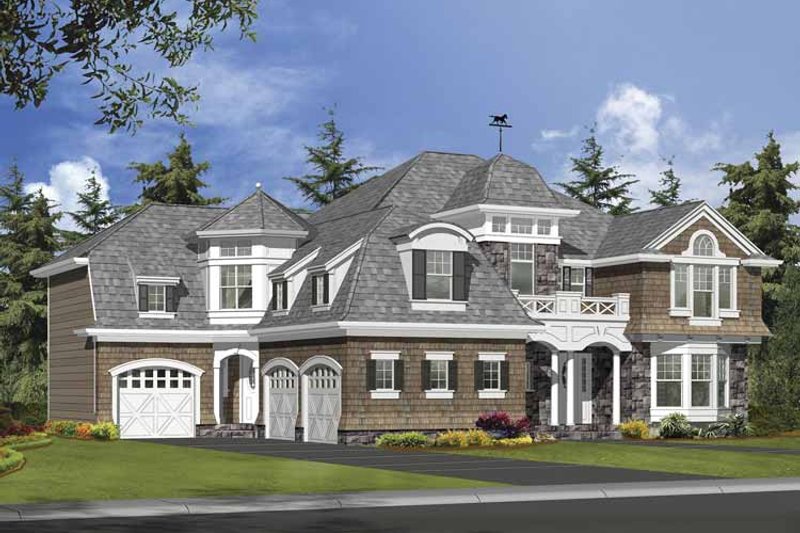 Home Plan - Exterior - Front Elevation 3 for Craftsman House Plan #132-506 - 6 bed, 5.5 bath