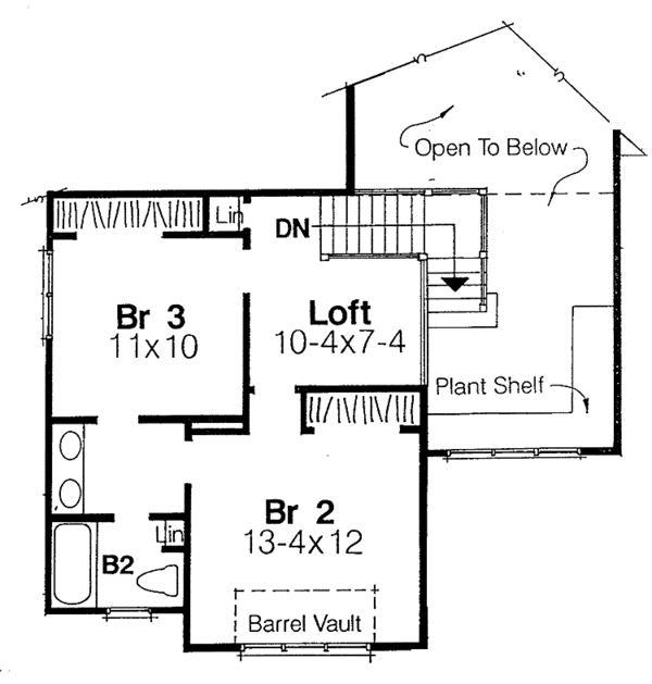 House Design - Country Floor Plan - Upper Floor Plan #334-126