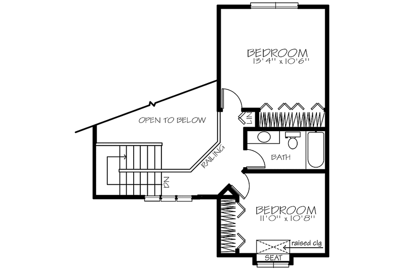 Home Plan - Floor Plan - Upper Floor for Country House Plan #320-1131 - 3 bed, 2.5 bath