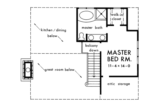 Floor Plan - Upper Floor for Country House Plan #929-112 - 3 bed, 2 bath