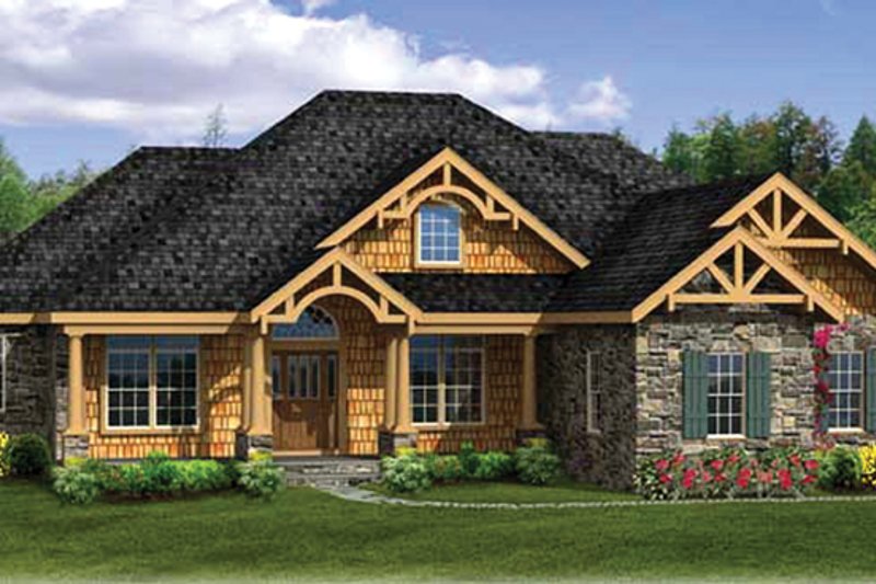 House Design - Exterior - Front Elevation 3 for Craftsman House Plan #314-290 - 4 bed, 3.5 bath