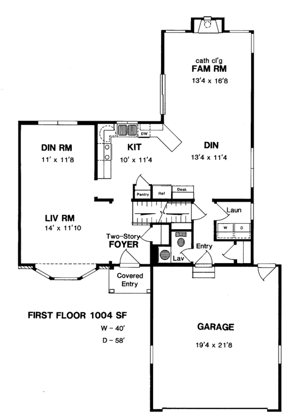 Dream House Plan - Colonial Floor Plan - Main Floor Plan #316-207