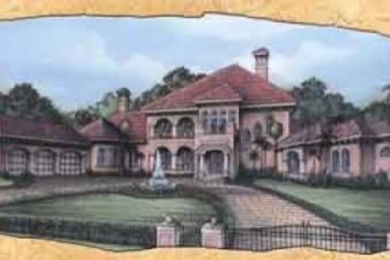 Exterior - Front Elevation for European House Plan #115-124 - 4 bed, 4.5 bath