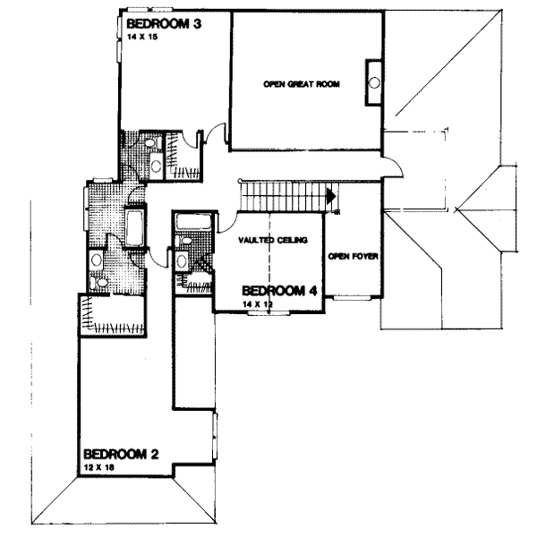 European Floor Plan - Upper Floor Plan #56-213