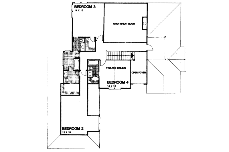 Dream House Plan - Floor Plan - Upper Floor for European House Plan #56-213 - 4 bed, 4 bath