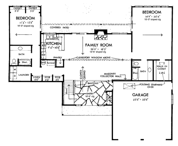 House Plan Design - Contemporary Floor Plan - Main Floor Plan #320-820