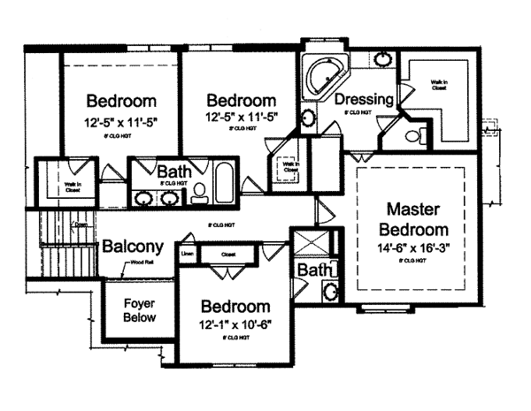 Architectural House Design - Country Floor Plan - Upper Floor Plan #46-804