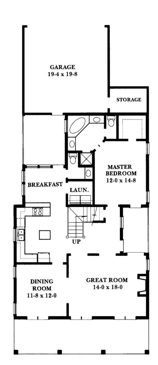 Architectural House Design - Victorian Floor Plan - Main Floor Plan #1047-18