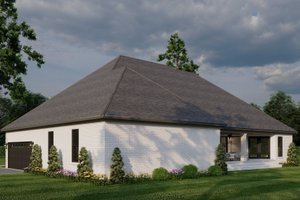 Exterior - Rear Elevation for European House Plan #17-1180 - 4 bed, 2.5 bath