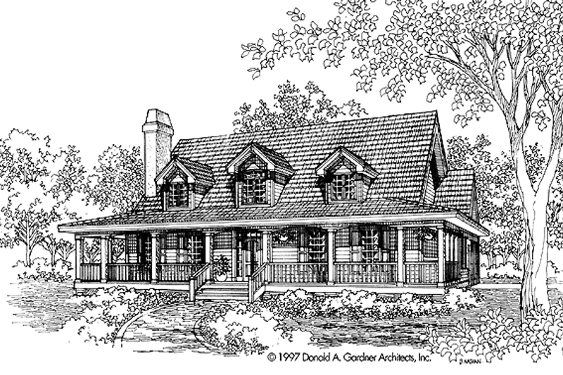 Home Plan - Exterior - Front Elevation for Country House Plan #929-294 - 3 bed, 2 bath