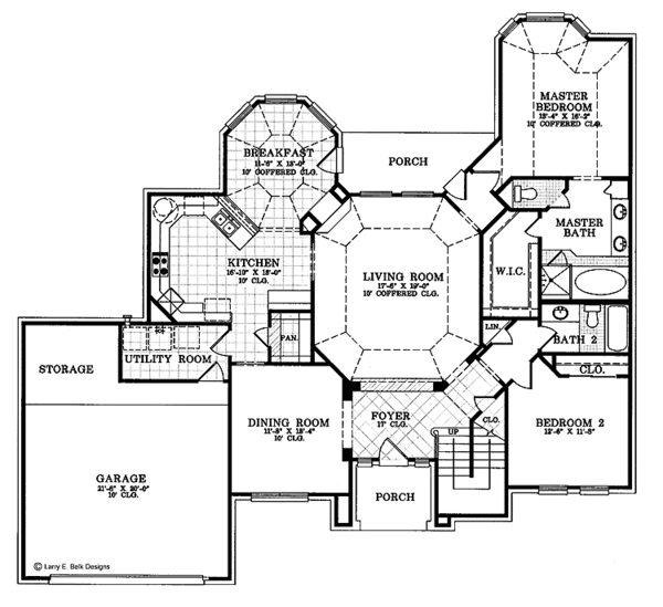 Architectural House Design - Country Floor Plan - Main Floor Plan #952-11