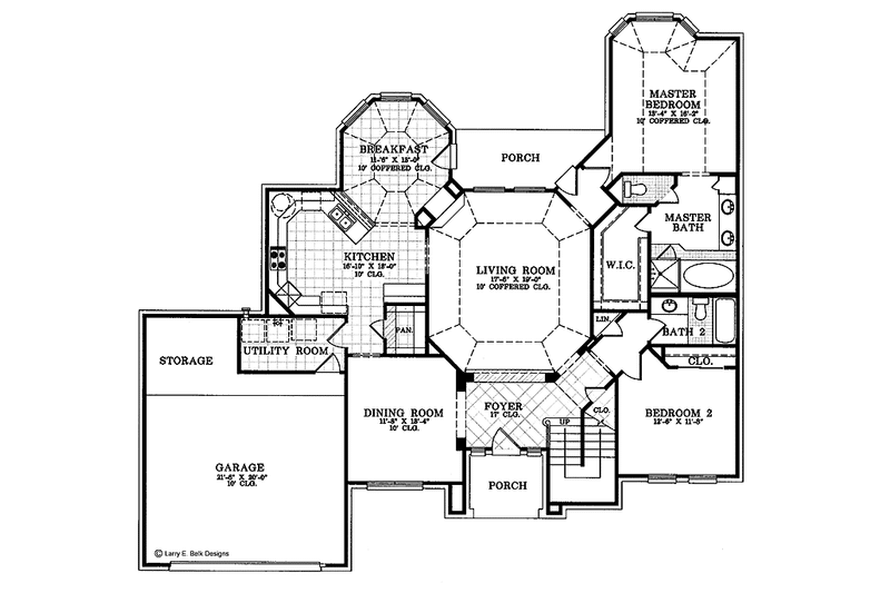 Dream House Plan - Floor Plan - Main Floor for Country House Plan #952-11 - 4 bed, 3 bath