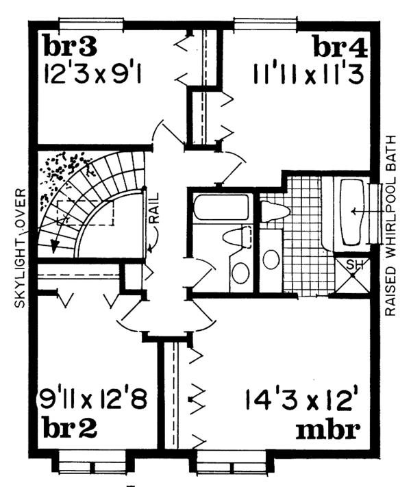 Home Plan - Prairie Floor Plan - Upper Floor Plan #47-1030