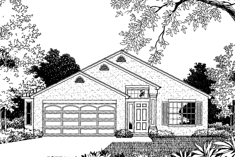 Home Plan - Exterior - Front Elevation 3 for Contemporary House Plan #1015-29 - 3 bed, 2 bath