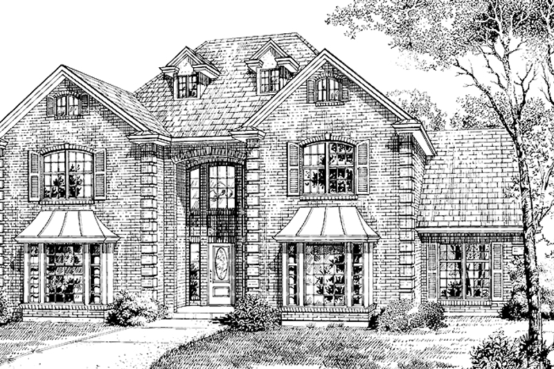 Dream House Plan - Colonial Exterior - Front Elevation Plan #47-776