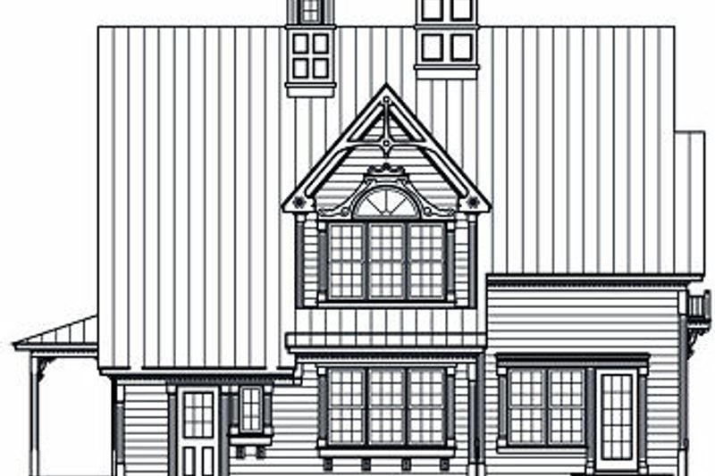 Architectural House Design - Exterior - Rear Elevation for European House Plan #23-819 - 3 bed, 1.5 bath