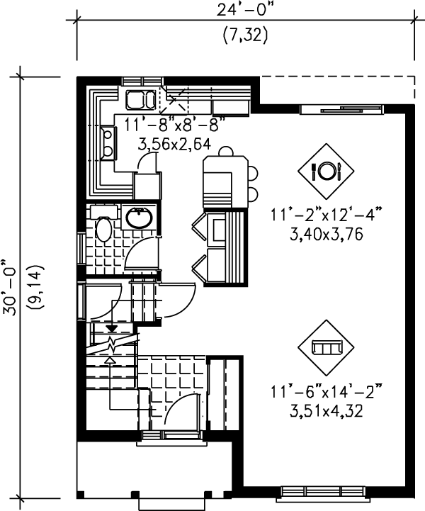 Traditional Floor Plan - Main Floor Plan #25-2017