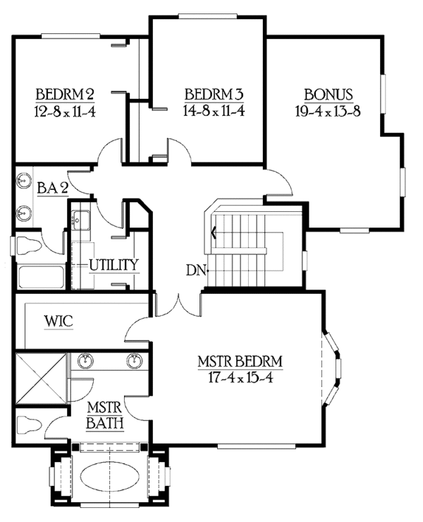 Home Plan - Craftsman Floor Plan - Upper Floor Plan #132-245