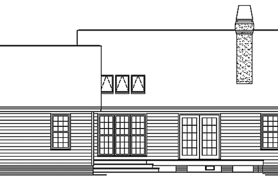 Exterior - Rear Elevation for Country House Plan #929-169 - 3 bed, 2 bath