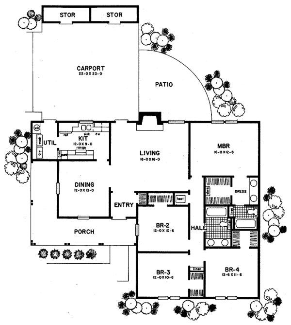 Home Plan - Ranch Floor Plan - Main Floor Plan #36-561