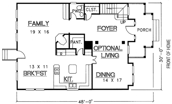 Home Plan - Country Floor Plan - Main Floor Plan #974-14