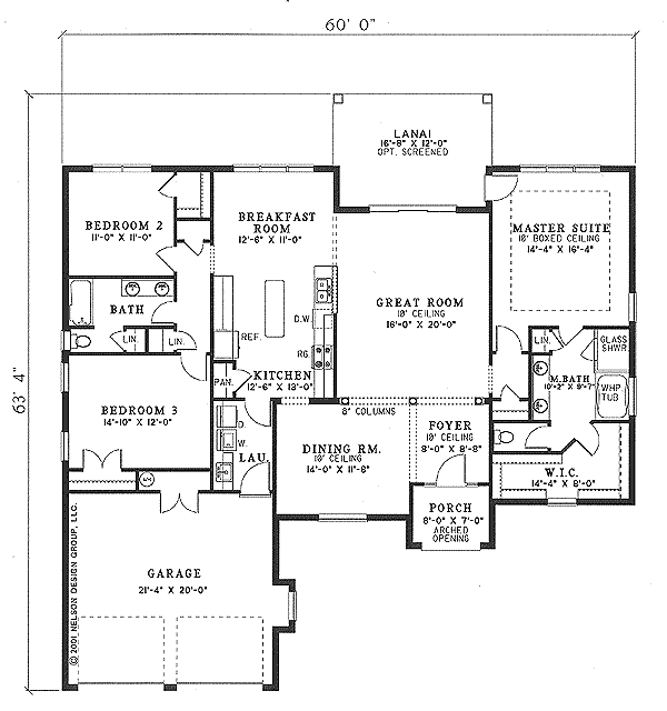 Dream House Plan - Mediterranean Floor Plan - Main Floor Plan #17-1138