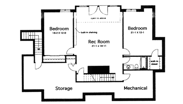 Architectural House Design - Craftsman Floor Plan - Lower Floor Plan #965-4