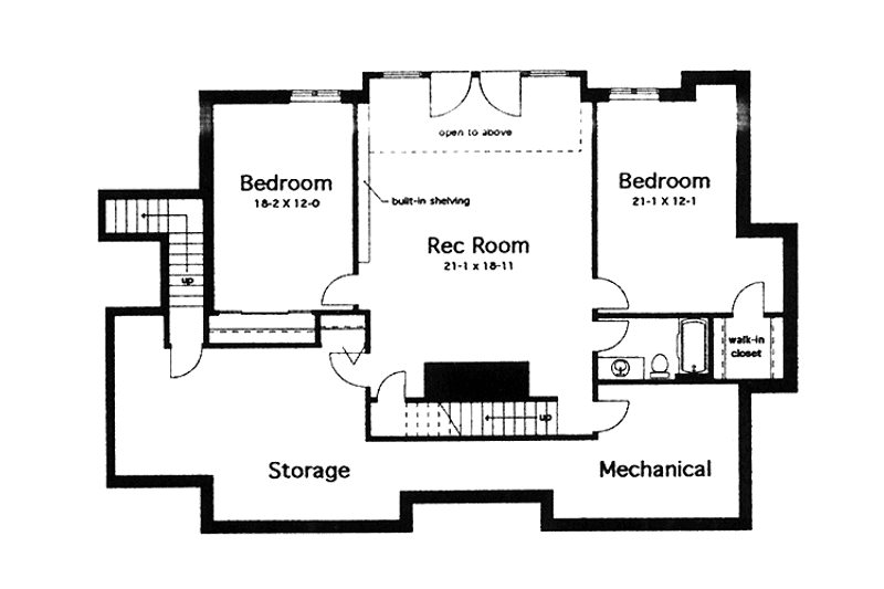 Dream House Plan - Floor Plan - Lower Floor for Craftsman House Plan #965-4 - 3 bed, 3 bath