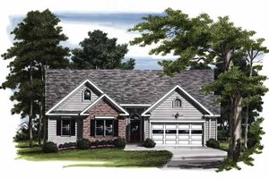 Colonial Exterior - Front Elevation Plan #927-388