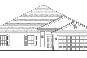 Exterior - Front Elevation 4 for Traditional House Plan #1058-120 - 4 bed, 2 bath