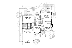 Floor Plan - Main Floor for Traditional House Plan #3-332 - 4 bed, 3.5 bath