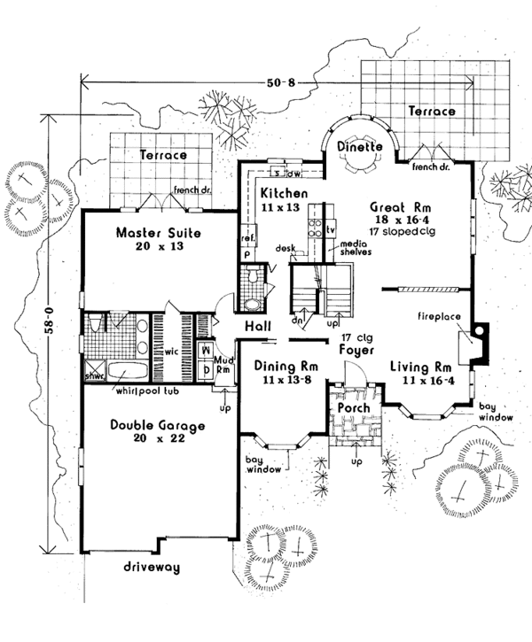 Dream House Plan - Traditional Floor Plan - Main Floor Plan #3-332