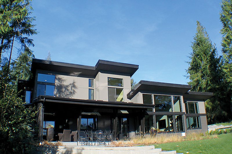 Dream House Plan - Exterior - Rear Elevation 1 for Contemporary House Plan #132-563 - 3 bed, 3 bath
