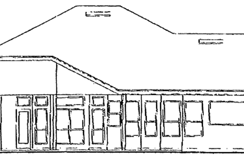 House Blueprint - Exterior - Rear Elevation for Mediterranean House Plan #417-534 - 4 bed, 3.5 bath
