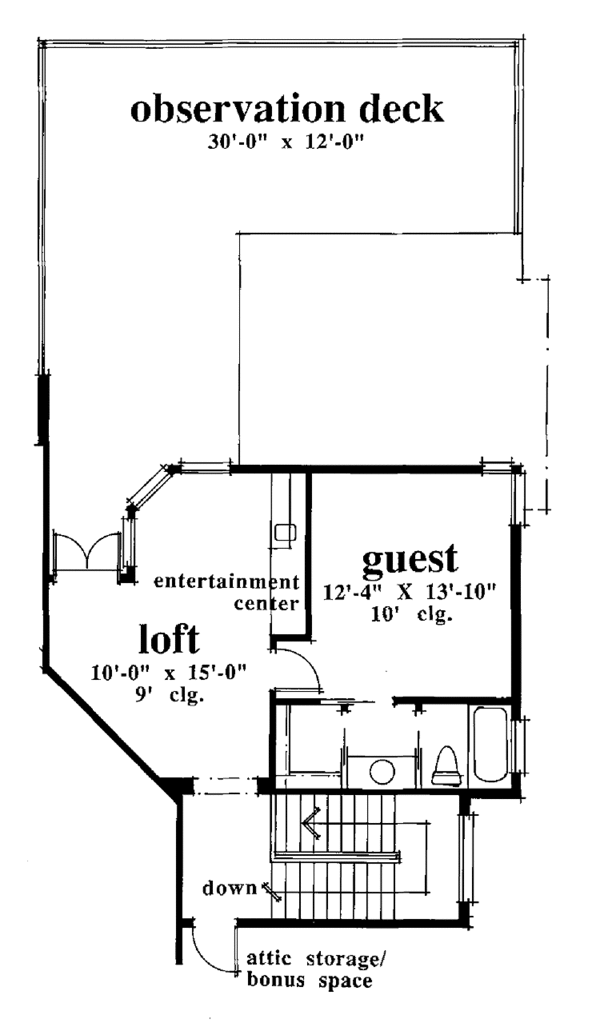 Architectural House Design - Mediterranean Floor Plan - Upper Floor Plan #930-45