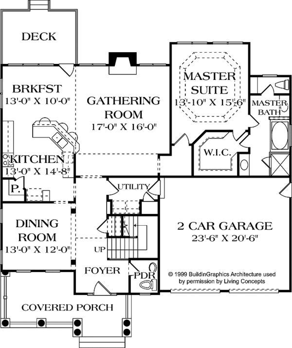 Architectural House Design - Country Floor Plan - Main Floor Plan #453-530