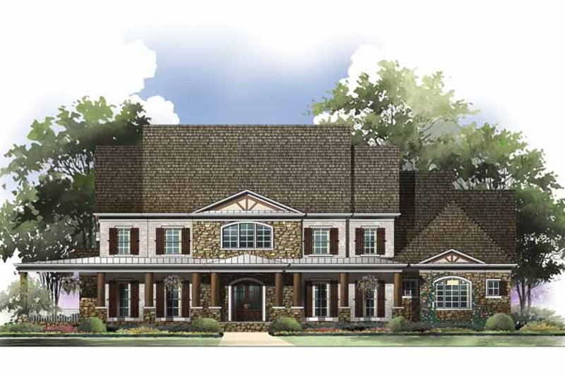 Architectural House Design - Exterior - Front Elevation 5 for Colonial House Plan #119-412 - 5 bed, 5.5 bath